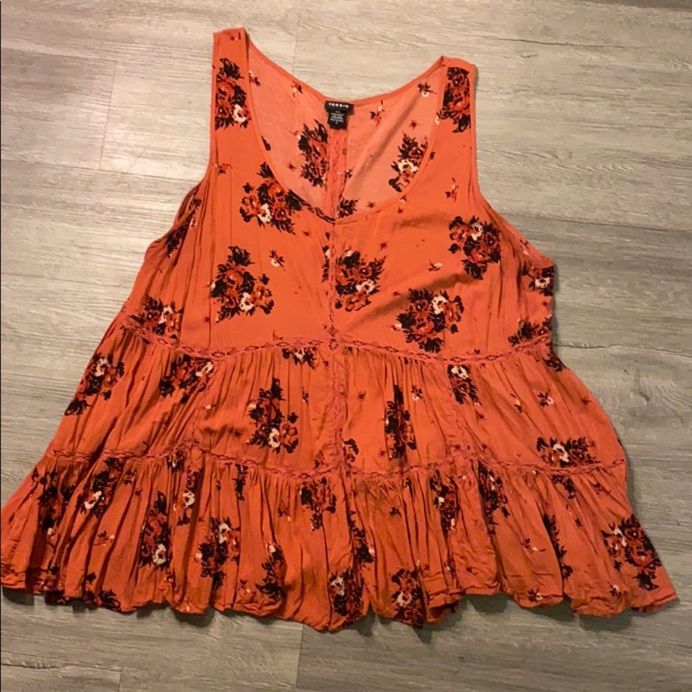 Dusty rose boho tank top nice and flowy
